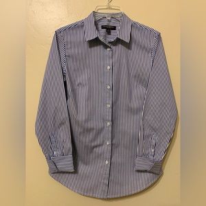 Banana Republic Navy Striped Blouse